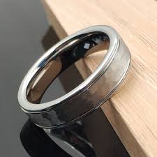 Silver Hammered Tungsten Carbide 8mm 6mm Mens Womens Rings