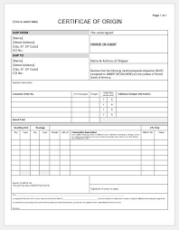 Enter the origin of goods (a member state of the eurasian economic union or viet nam), place and date of declaration, signature and. Certificate Of Origin Template For Ms Word Word Excel Templates