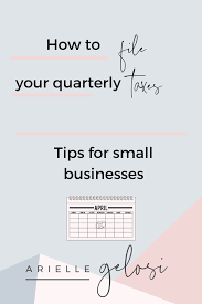 How To File Your Quarterly Taxes For Small Business Arielle Gelosi In 2020 Quarterly Taxes Tax Payment Estimated Tax Payments