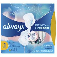 Always Infinity Regular Sanitary Pads With Wings Unscented Unscented Size 1