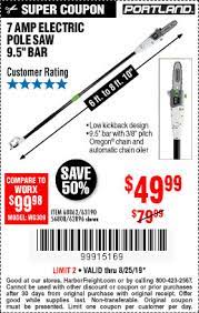Oak harbor freight lines, inc. Just 49 99 For A Portland 7 Amp Pole Saw Through Sunday 8 25 Harbor Freight Coupons