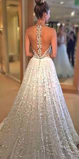 A Line Sweetheart Sweep Train Sequins White Lace Prom Dress With Illusion Back Wedding Dresses Dream Wedding Dresses Lace Weddings