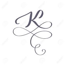 Maybe you would like to learn more about one of these? Vector Hand Drawn Calligraphic Floral K Monogram Uppercase Hand Lettering Letter K With Swirls And Curl Wedding Floral Design Royalty Free Cliparts Vectors And Stock Illustration Image 127972031