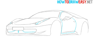 Touch device users, explore by touch or with swipe gestures. How To Draw A Ferrari 458 Italia How To Draw Easy