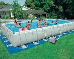 Intex 32 X 16 X 52 Ultra Frame Pool Set Only 1 299 99 Rectangular Swimming Pools Swimming Pools Intex Swimming Pool
