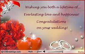 Congratulations to you both for finding the perfect person to share your life with. Wedding Congratulations Cards Free Wedding Congratulations Ecards 123 Greetings Wedding Wishes Quotes Wedding Day Wishes Happy Wedding Wishes