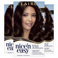 See our picks for the best 10 dark brown hair dyes in uk. Amazon Com Clairol Nice N Easy Permanent Hair Dye 3 Brown Black Hair Color 3 Count Chemical Hair Dyes Beauty