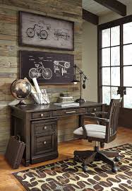 Great savings free delivery / collection on many items. Townser Grayish Brown Home Office Desk File Cabinet Swivel Desk Chair Nc Gallery Furniture