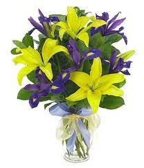 Stunning Lily And Iris Bouquet At From You Flowers Birthday Flower Delivery Iris Bouquet Send Flowers Online