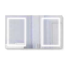 Maybe you would like to learn more about one of these? Orren Ellis Vannest Recessed Or Surface Mount Frameless 3 Door Medicine Cabinet With 9 Adjustable Shelves And Led Lighting And Electrical Outlet Wayfair