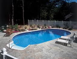 Here, we will talk about above ground pool deck ideas. Radiant Oval In Ground Pool With Step And Stamped Concrete Transitional Pool Detroit By Pools Spas A Go Go Houzz