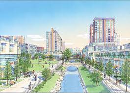 Urban Waterfront Development Landscape Sketch Urban Urban Design