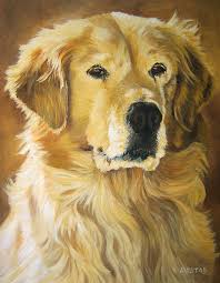 Yes, thank you we did receive the painting and we are very pleased. Dog Golden Retriever Print Pet Portrait Commission Painting Hire Artist Painting By Diane Jorstad