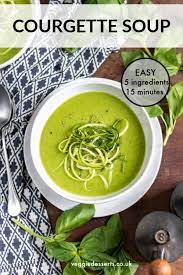 Zucchini Soup With Basil Courgette Recipe Vegetarian Recipes Easy Courgette Soup Recipe Vegan Lunch Recipes