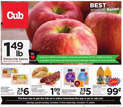 Let´s look at actual weekly ads! Cub Foods Ad Circular 10 11 10 17 2020 Rabato