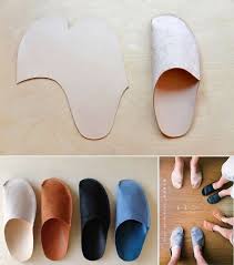 Simple Diy Homemade Slippers For Home Diy Leder Handgefertigte Schuhe Leder Nahen