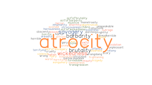 Many are not synonyms or translations) Atrocity Synonyms And Related Words What Is Another Word For Atrocity Grammartop Com
