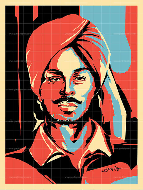 Bhagat Singh - The Revolutionary-Buy Original Handmade Art !!!
