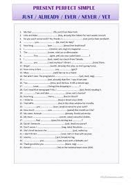 Unit 4 Grammar Present Perfect Simple Present Perfect Continuous Present Perfect With Just Already Yet Since And For Present Perfect English Worksheets For Kids English Lessons For Kids
