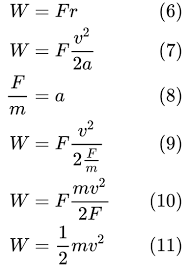 On putting u = 0 in eq (7), we get that: Relationship Between Work And Kinetic Energy By Erik Engheim Medium