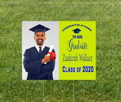 Shout your pride for your graduate from your front yard with this easy yard sign #diy! Custom Graduation Yard Sign The Brat Shack Party Store