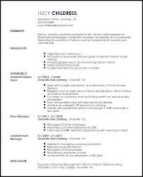 Maybe you would like to learn more about one of these? Fashion Assistant Buyer Resume Example Resume Now