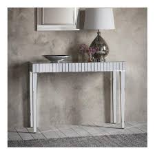 Large mirrored console table vintage glamorous luxurious storage drawers shelf. Anastasia Mirrored Glass Console Table Contemporary Hall Tables