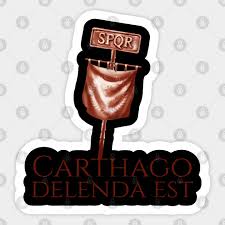 Carthage must be destroyed and millions of other books are available for amazon kindle. Latin Quote Carthago Delenda Est Carthage Must Be Destroyed Carthago Delenda Est Sticker Teepublic Uk