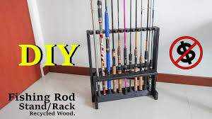 Free plans include how to build vertical fishing rod racks, horizontal fishing rod racks, fishing rod holder for the garage, round fishing rod racks, diy vertical rod racks, diy fishing rod holder wall mounts and fishing rod holder templates. Diy Fishing Rod Stand Youtube