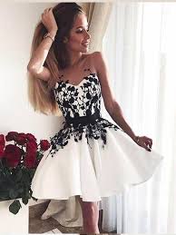 Black And White Homecoming Dresses Chic Short Prom Dress Party Dress Jk659 White Homecoming Dresses Homecoming Dresses Short Sweetheart Homecoming Dress