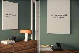 Download Frameless A1 Poster Interior Scene Mockup