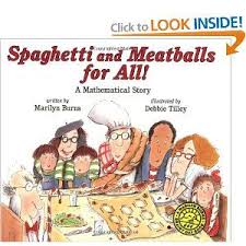 Spaghetti And Meatballs For All Marilyn Burns Brainy Day Books For Teaching Area And Perimeter Math Literature Math Books Geometry Lesson Plans