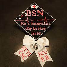 Nursing Graduation Cap Graduation Nursing Bsn Icu Er Grey S Anatomy Graduation Cap Decoration Nursing Nurse Graduation Cap Graduation Cap Decoration