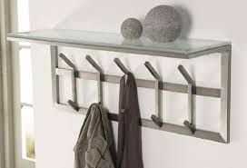 Stauraum für garderobe und schuhe. Wandgarderobe Mit Ablageflache Moderne Garderobe Mit 10 Haken Edelstahl Hohe 35 Cm