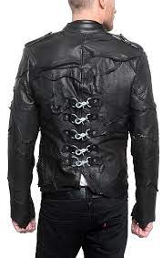 Back Men S Junker Police Custom Leather Jacket J Ransom Clothing Store Custom Leather Jackets Best Leather Jackets Leather Jacket