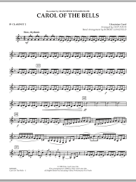 Versions in many keys are available, including ones for the lower register. Robert Longfield Carol Of The Bells Bb Clarinet 2 Sheet Music Pdf Notes Chords Christmas Score Concert Band Download Printable Sku 287862