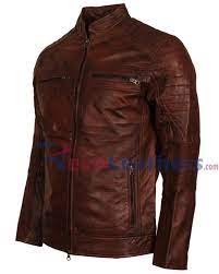 Cafe Racer Waxed Brown Retro Biker Slim Fit Rider Leather Jacket For Boys Brown Leather Motorcycle Jacket Cafe Racer Leather Jacket Leather Motorcycle Jacket