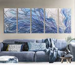 « use arrow keys < > to view the next page swipe photos to view the next page. Metal Wall Art Modern Home Decor Abstract Sculpture Contemporary Radiance Silver And Blue 5panels 24 X64 China Metal Wall Art Painting And Abstract Modern Price Made In China Com