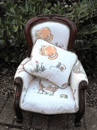 A Very Sweet Children S Chair Upholstered In Quentin Blake Menagerie Fabric Childrens Chairs Upholstered Chairs Childrens Bedrooms