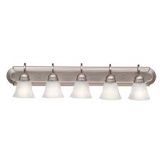 Kichler 5339 36 Inch Long 5 Lamp Transitional Vanity Light Nickel Or Bronze Kic 5339