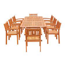 Hn outdoor mirage brushed acacia 6 piece patio dining set. 6 Chairs Outdoor Dining Set Patio Dining Set Wooden Dining Furniture Buy Dining Table Set Outdoor Wicker High Dining Bar Set Folding Dining Table Set Product On Alibaba Com