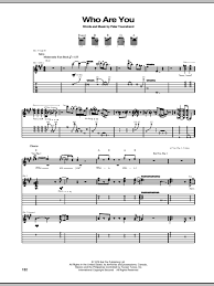 The Who Who Are You Sheet Music Pdf Notes Chords Pop Score Guitar Tab Download Printable Sku 69062
