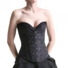 2020 the fenty founder rocked a wasabi green satin corseted cocktail dress with a matching organza shirt, and matching organza gloves. Black Brocade Gothic Corset