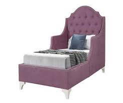 Emma Purple Wingback Upholstered Full