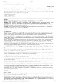 A urinary tract infection can affect the bladder, the kidneys and the tubes that link them. Pdf Ineffective Role Performance Nursing Diagnosis In Postpartum Women A Descriptive Study