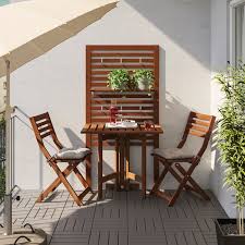 Applaro Chair Outdoor Foldable Brown Stained Ikea Balcony Decor Small Balcony Decor Small Balcony Design