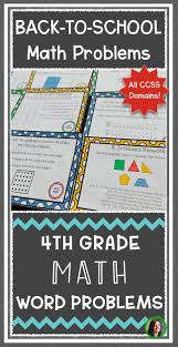 Be Ready For Back To School With 132 Word Problems Task Cards Use These 4th Grade Common Core Math Constructed Response Word Problems Word Problems Task Cards
