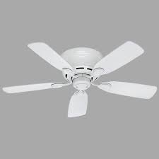 Hunter Low Profile 42 In Indoor Snow White Ceiling Fan 51059 Ceiling Fan White Ceiling Fan White Ceiling