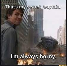 That's my secret, Captain. I'm always horny. - iFunny Brazil