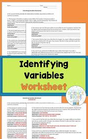 Identifying Variables Worksheet Scientific Method Dependent And Independent Variables Scientific Method Worksheet